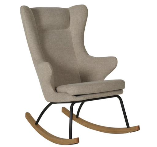 [403057] ZETEL, Chair De Luxe, clay, ecru, Rocking Adult, uni, textiel/hout, schommelstoel