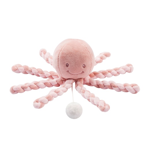 [402597] MUZIEKTREKKER, Musical, Lapidou old pink /light pink, octopus, uni, 28 cm, textiel, +muziek, vanaf 0 maand, 2024