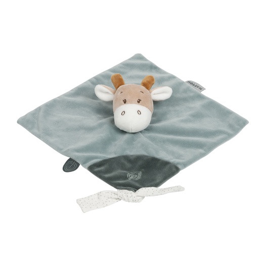 [425438] KNUFFELDOEK / DOUDOU, Luna the giraffe, Luna & Axel, groen/bruin, giraf, textiel, vanaf 0 maand