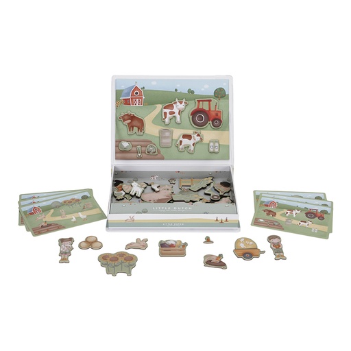 [470312] PUZZEL, Magnetisch speelbord boerderij, Little Farm, karton, +activities, vanaf 36 maanden, 2023