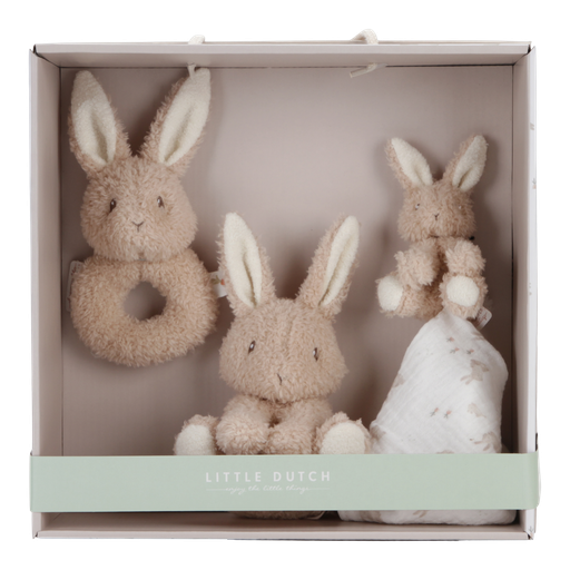 [478843] PLUCHE KNUFFEL, Giftset, Baby Bunny, konijn, textiel, vanaf 0 maand, - inhoud knuffel/knuffeldoek/ringrammelaar