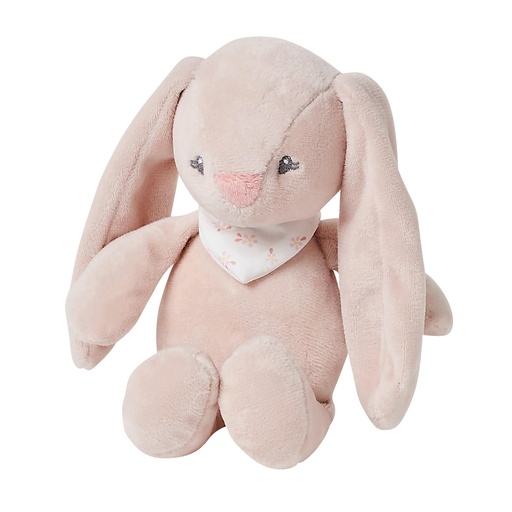 [460123] PLUCHE KNUFFEL, H20 cm, Mini cuddle rattle Pomme the bunny, Alice & Pomme, ecru, konijn, textiel, +muziek, 0M+