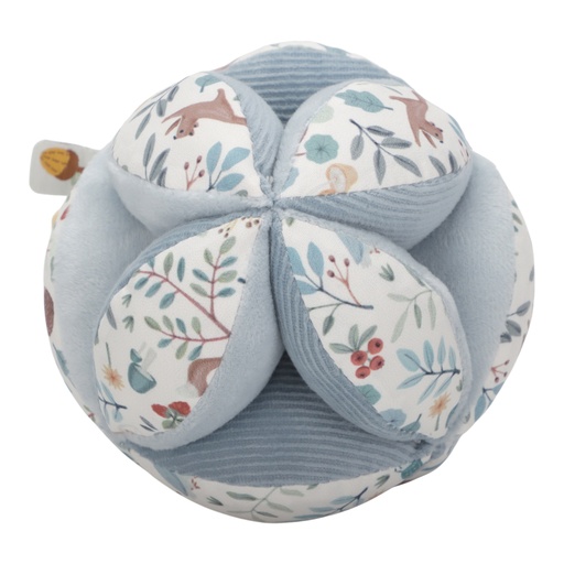 [490628] Little Dutch | Bal Forest Friends Grijpbal Blauw +0M