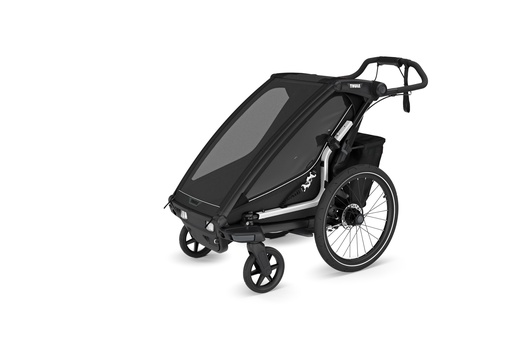 [481978] FIETSKAR, Thule, Chariot Sport 1 G3, black, zwart, vr 1 kind, gesch vr babyschaal, opvouwbaar, achterlicht, 2024 