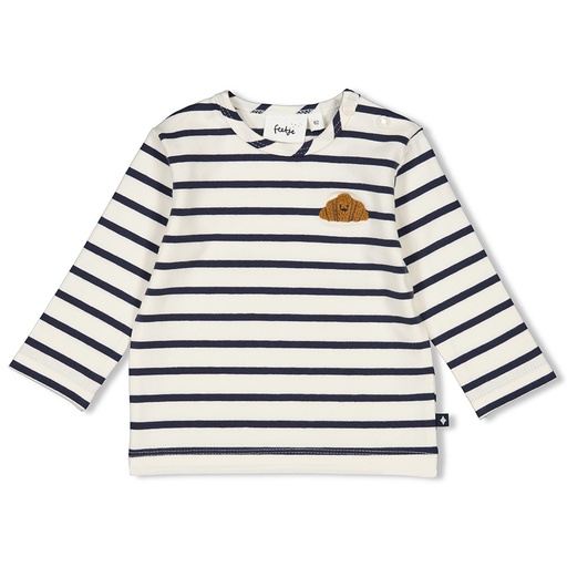 [506353] Feetje | T-shirt - Club Croissant Streep Marine Maat 62