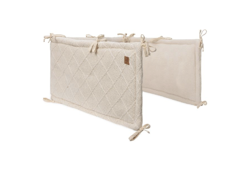 [510625] Playpen bumper 180x30cm Check Knit Oatmeal