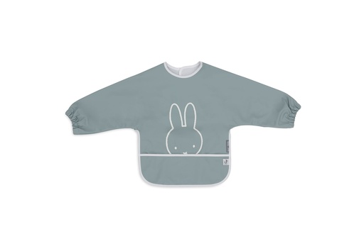 [510727] Bib Waterproof with Sleeves Miffy Peekaboo Sea Green