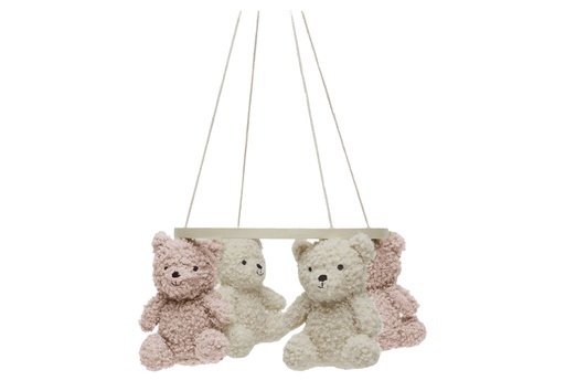 [510784] Baby Mobile Teddy Bear Wild Rose/Naturel