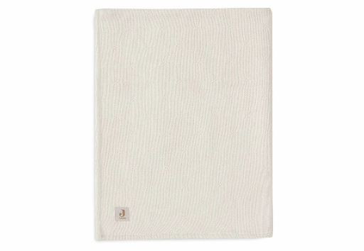 [510825] Blanket Cradle 75x100cm Cosy Knit Ivory/Velvet