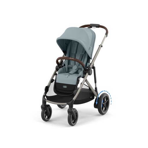 [511035] Cybex | Wandelwagen e-Gazelle S Stormy Blue Frame Taupe Alu