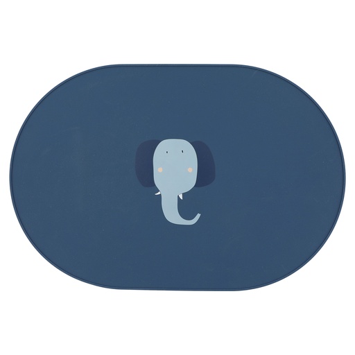 [485565] Trixie | Placemat Mrs. Elephant Blauw Siliconen