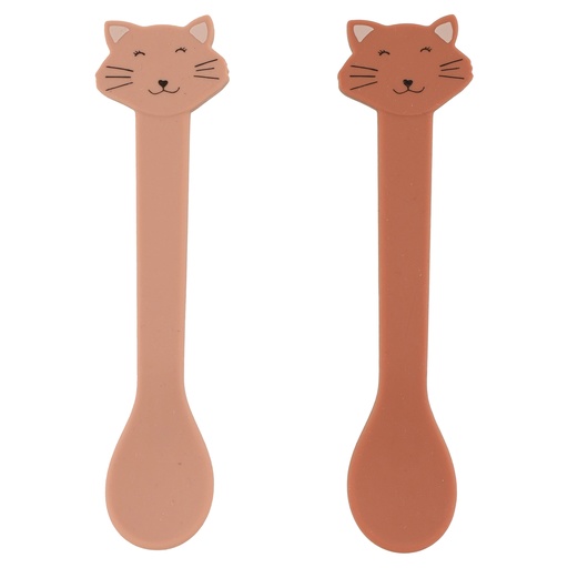 [96-426] LEPEL, 2 delig, Spoon 2-pack, Cat. Mealtime, roze, kop kat, van 4 maand