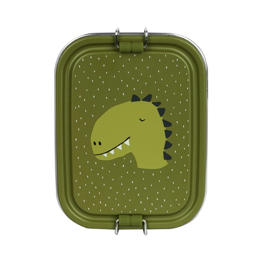 [458233] BROODDOOS, Mr. dino, Lunch Box small, dino, RVS, 13x6x17cm onderverdeling 