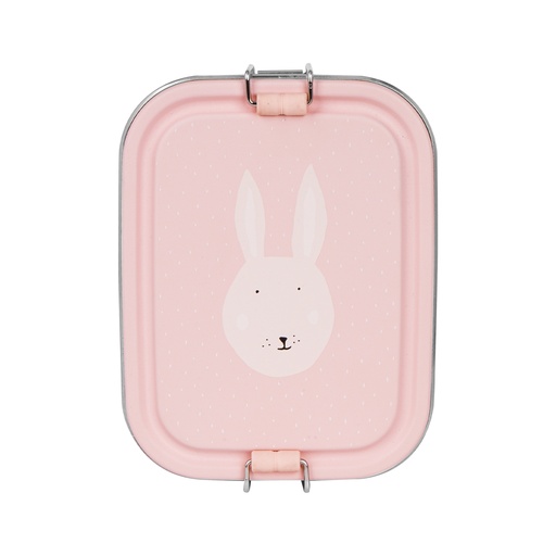 [458241] BROODDOOS, Mrs. rabbit, Lunch Box small, konijn, RVS, 13x6x17cm onderverdeling 