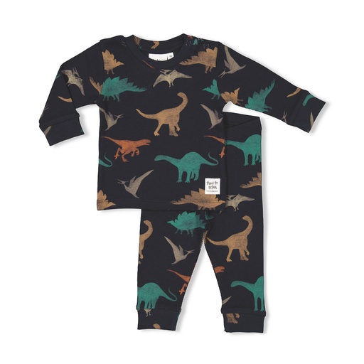 Feetje | Pyjama 2-delig Davy Dino Antraciet - Premium Sleepwear by Feetje 