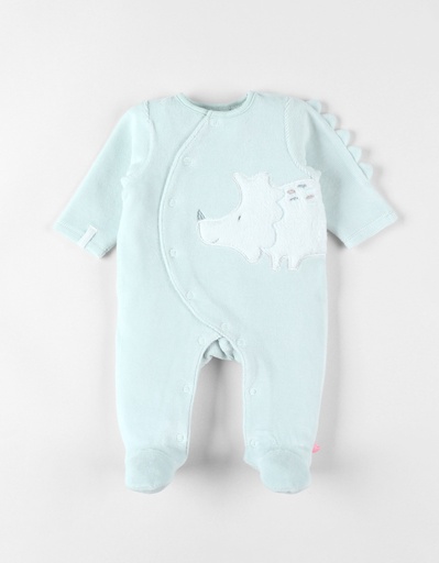 Noukies | Pyjama Smart Dino Velours Aqua 