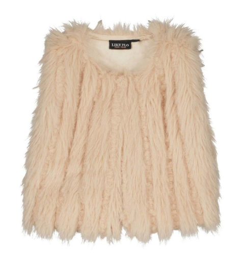 Like Flo | Grace MINI Flo long hair fur bodywarmer Taupe