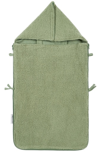 [533514] Meyco | Voetenzak Teddy Olive Green  40x82cm