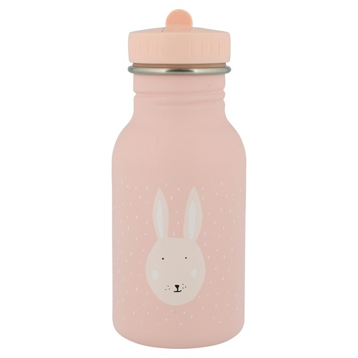 [378115] DRINKBEKER, 350ml, Mrs. Rabbit, roze, uni/print konijn, aluminium, deksel, drinktuit, drinkfles, School (040)