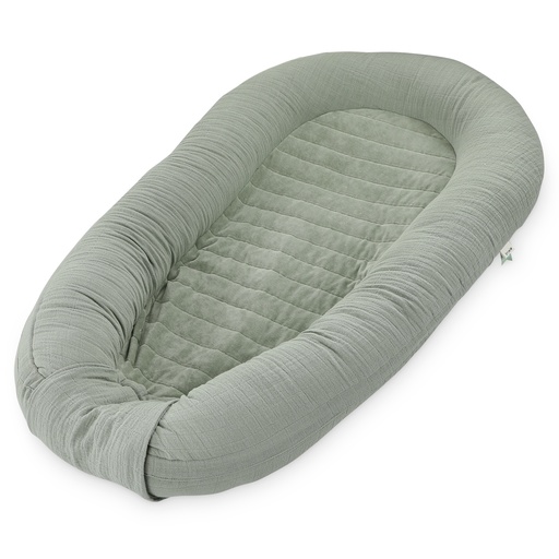 [450365] BABYNEST, Bliss olive, groen, uni, biologisch katoen, 55x100cm, met handvat(ten), 2022