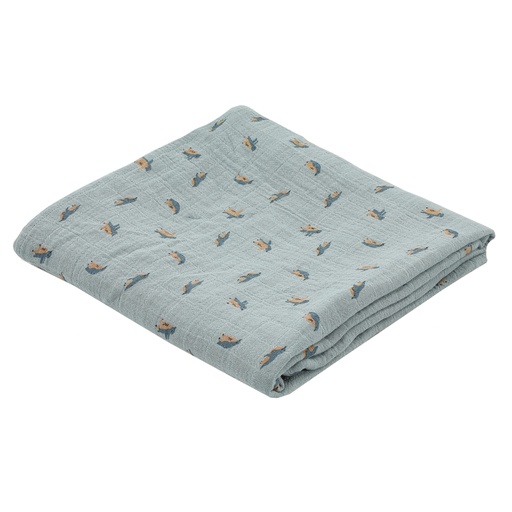 [450555] Trixie | Tetra doek Peppy Penguins blauw 110x110cm