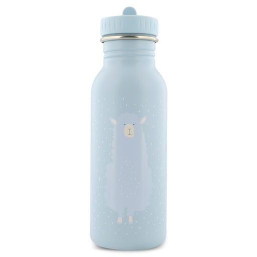 [450935] DRINKBEKER, 500ml, Mr. Alpaca, blauw, uni/print alpaca, aluminium, deksel, drinktuit, drinkfles, School (041)