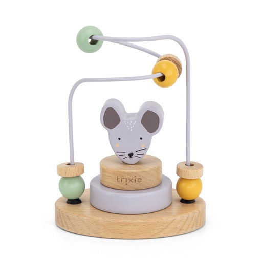 [463124] Trixie | Houten Kralenframe Mrs. Mouse Paars 15.4x10.8x24.4cm