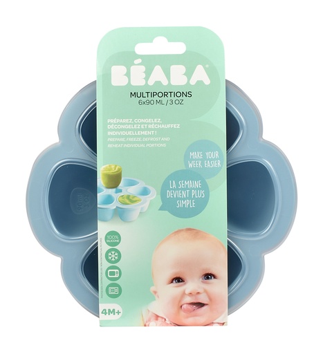 [280898] Béaba | Bewaarpotje Multi Portions Beaba blue 6x90ml