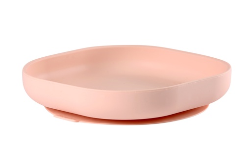 [338101] PLAT BORD, vierkant, pink, roze, uni, volledig silicone, met zuignap, 1 stuk(s), bord, 2020