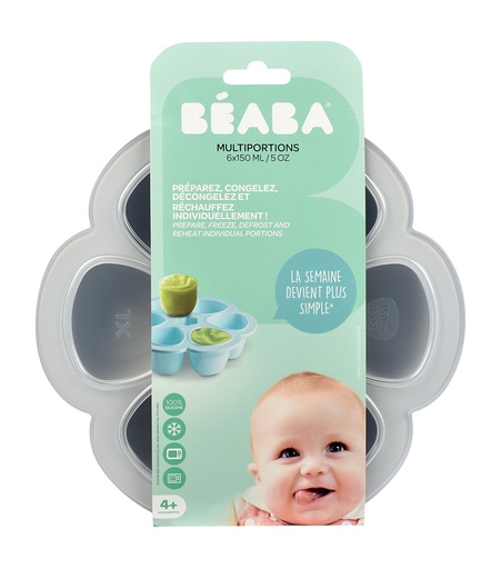 [387254] Béaba | Bewaarpotje Multi Portions Beaba mistgrijs 6x150ml