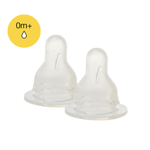 [134420] ZUIGSPEEN, 0M+, N/DP, Small Natural, 1 gaatje, transparant, siliconen, vr fles Natural/Double Pack, 2 stuk(s), 2023