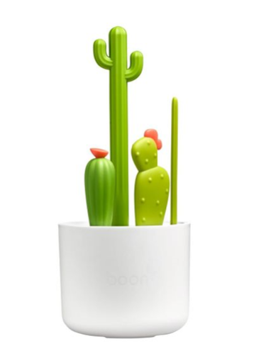 [383863] FLESSENBORSTEL, Cactus, borstelset, wit/groen, cactus, met speenborstel, met houder, 4 stuk(s), 2020