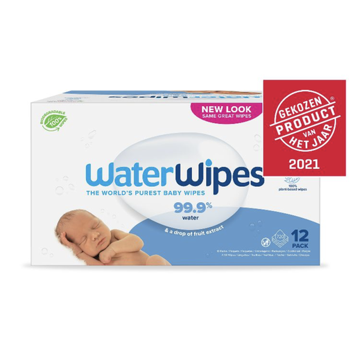 [421167] Waterwipes | Vochtige Doekjes Bio 720 st. (12 pakje(s) met 60 doekjes)