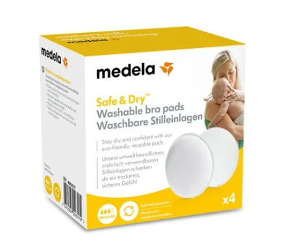 [356144] Medela |BORSTCOMPRES, herbruikbaar, wit, 4 stuks , microporeuze stof, met antislip laag