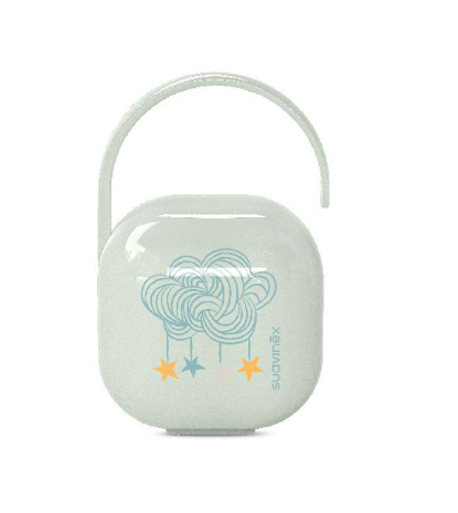 [481698] Suavinex | Fopspeenhouder Duo Dreams Blue Print Wolk met Sterren